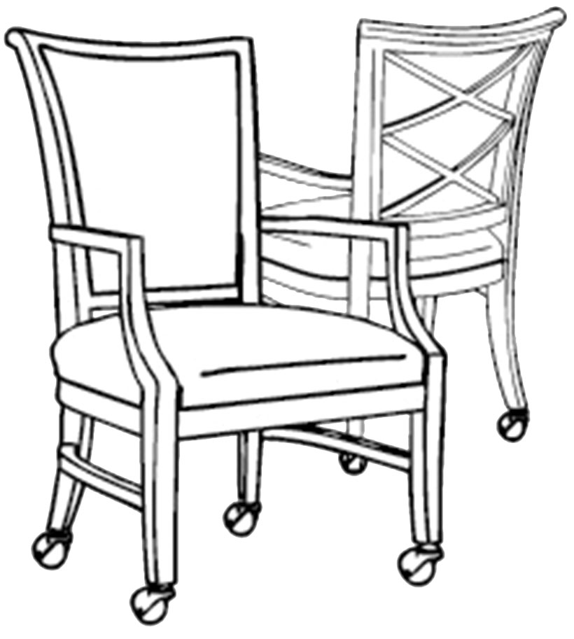 Arm Chair with 4 casters